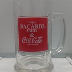 ✨LAST CHANCE✨ Vintage Glass Bacardi Rum & Coke Beer Mug 