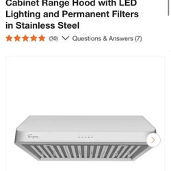 Empava 36 in. 500 CFM Ducted Under Cabinet Range Hood with LED Lighting and Permanent Filters in Stainless Steel
