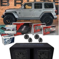 JEEP WRANGLER FULL BASS AND VOICE PACKAGE KICKER AUDIO