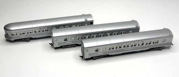 HO Scale Santa Fe Pullman Passenger Train Car Set 3 Cars Vista Club Regal Arms