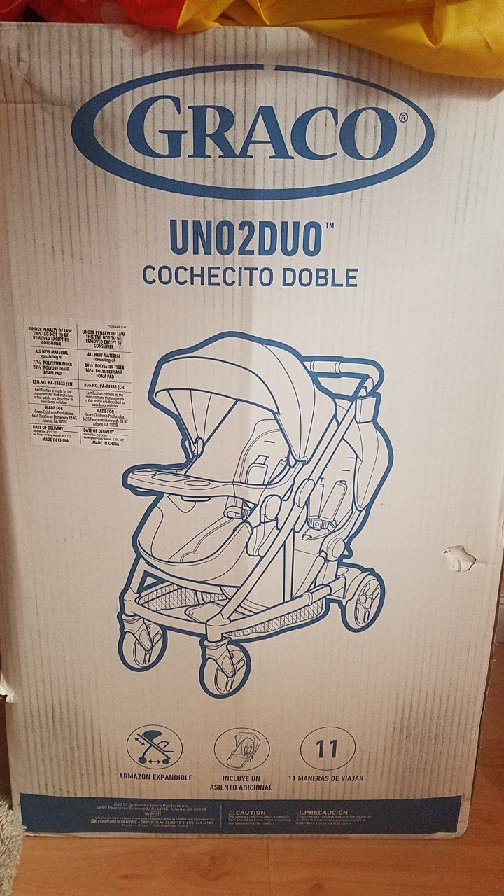Graco uno2duo double stroller brand new