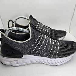 Nike React Phantom Run Flyknit 2 Shoes Mens 9 Black Running Athletic Sneakers
