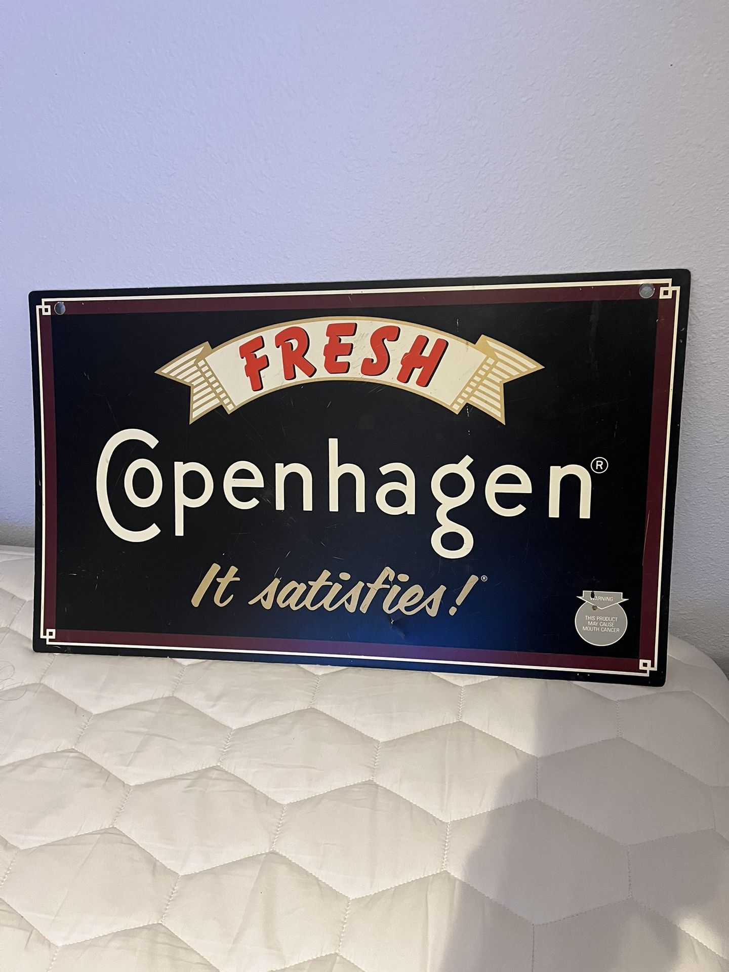Vintage 1960-70's Copenhagen & Skoal Tobacco Double Sided Sign