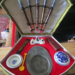 Traditional Chinese Calligraphy & Ink Painting Set – Complete