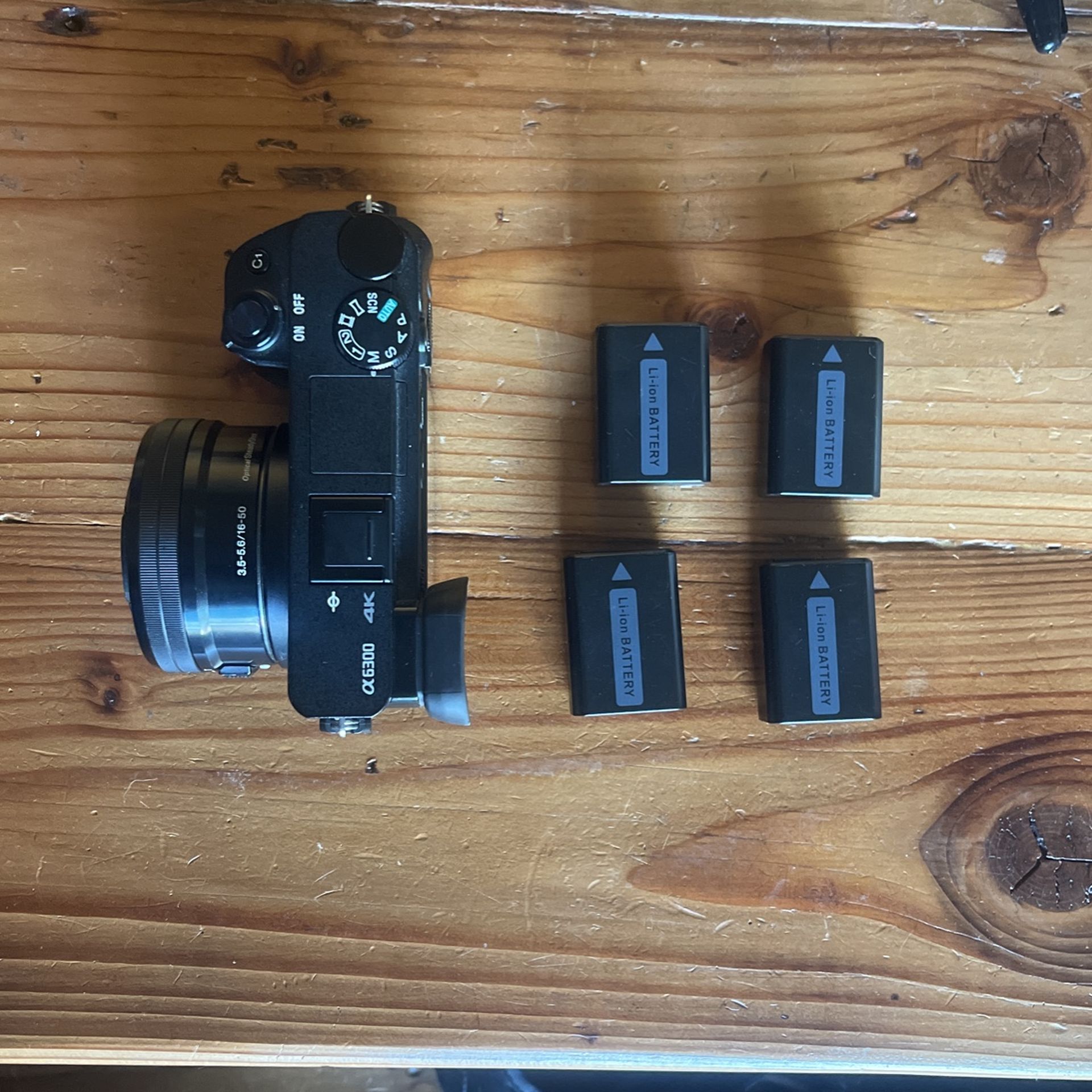 Sony A6300 W/ Lens & Batteries (Open to Trades)