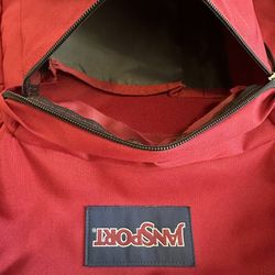 Dark red jansport online backpack