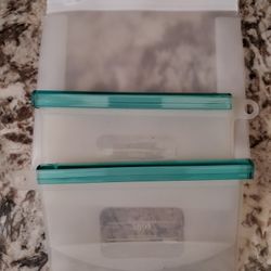 Three Zip Plastic Pouches