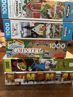 Puzzle Lot 1000 Pieces Quantity Of 5