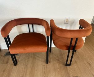 Brand New Velvet Kitchen Dining Armchairs By Ophelia & Co set of 2