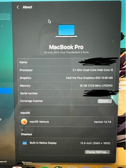 2017 MacBook Pro 13” – 16GB RAM / 512GB SSD Will Trade for guitar