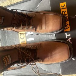 ARIAT MEN'S CASCADE 8" LACE-UP WORK BOOTS - SQUARE TOE