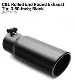 Ford F-150 exhaust tip, black 3”