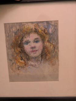 Vintage pastel painting by William Schultz all right