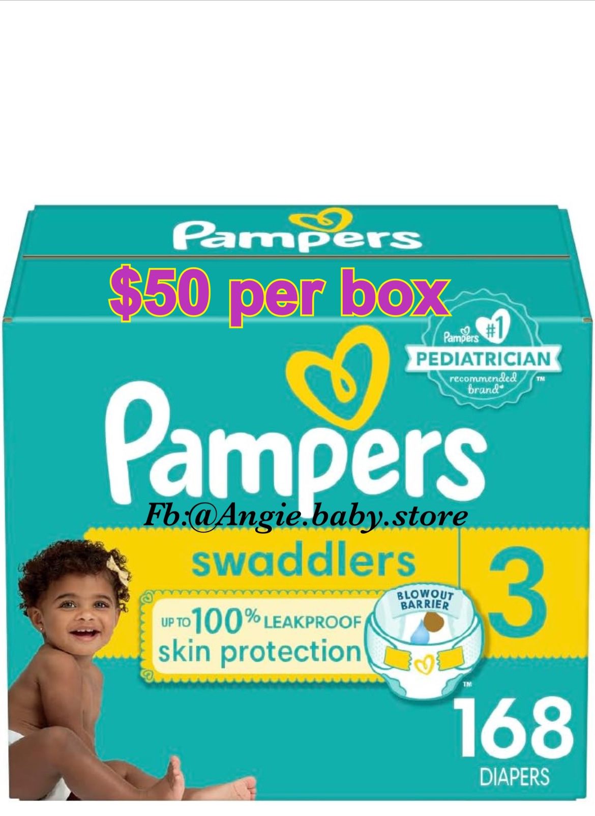 Pampers Swaddlers Size 3 Jumbo Box
