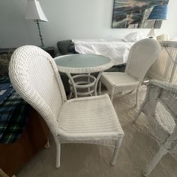 Wicker Chair And Table