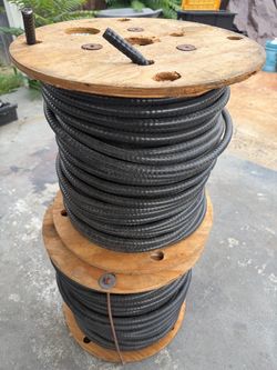 250 ft. Spool - 14/4 Stranded Bare Copper EZ-IN Shielded Mini Split Cable (Black)