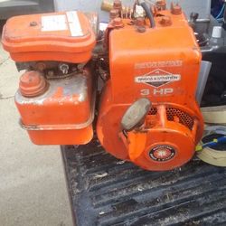 Briggs And Stratton 3HP Motor W/Motor Mount