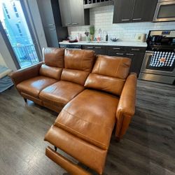 Sofa Couch Leather Couch Top Grain Leather Jerome’s Sectional Recliner  