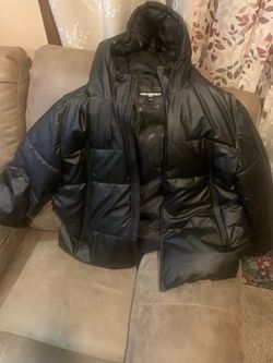 KARL LAGERFELD Leather Bubble Coat