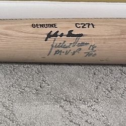 Julio Franco 1990 All-Star MVP Autographed Baseball Bat
