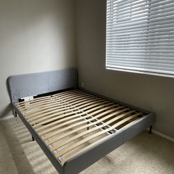 Queen Size Gray Bed Frame