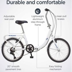 Schwinn Loop Lightweight Folding Bike -20” Like New