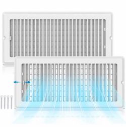 6x14 Vent Covers – 4 Pack Heavy Duty Steel Floor, Wall & Ceiling Registers with Adjustable Airflow