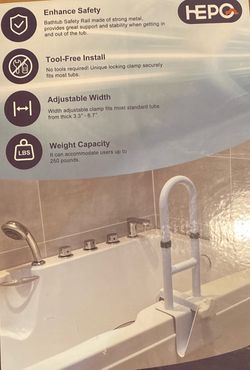 HEPO Bathtub Safety Rail-Shower Grab bar