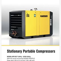 Kaeser M57 Utility Mobilair portable rotary screw compressor