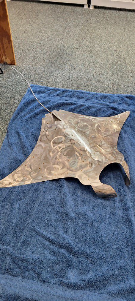Alex Gall Artworks Metal Marine Life Collection Abstract Manta Ray 