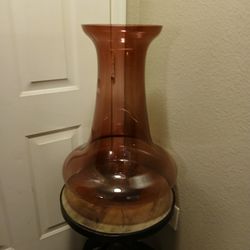 Vintage Mid Century Modern Or Style Large Amethyst Glass Floor Vase