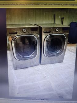 LG PLATINUM STEAM WASHER AND ELECTRIC STEAM DRYER SUPERCAPACITY