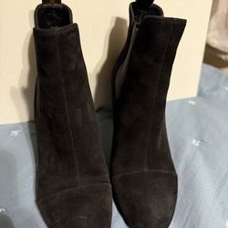 Louis Vuitton suede booties