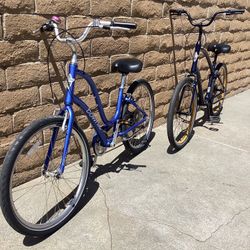 ELECTRA TOWNIE 7D BIKES HIS & HERS