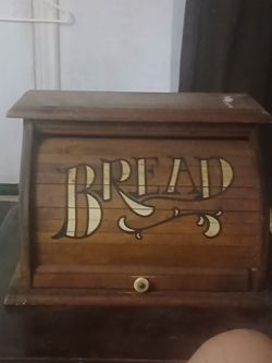 Vintage Roll top bread box