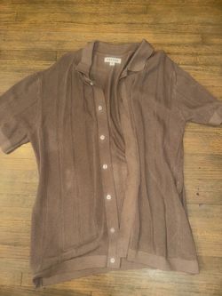 PacSun modern knit short sleeve Button up shirt