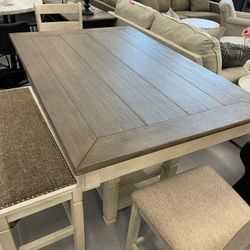 Ashley 6 Pcs Dining Room Set Dining Table 4 Chairs and Bench Bolanburg 