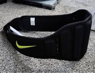 Nike Structured Training Belt, Unisex,  Size Large , Black/Volt