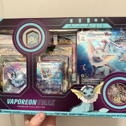 Sealed Pokemon Vaporeon VMax Premium Collection Box