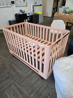 HHB Wooden Baby Crib with Mattress