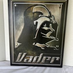 STAR WARS CLASSIC DARTH VADER HEAD SHOT CANVAS FRAMED 16" X 20" LARGE PRINT