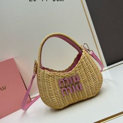 miumiu summer single-shoulder handbag basket bag