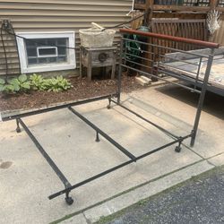 Queen Bed Frame and Head Board, all metal, solid and sturdy , 60 inch Queen width. $20