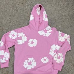 Pink denim Tears Hoodie
