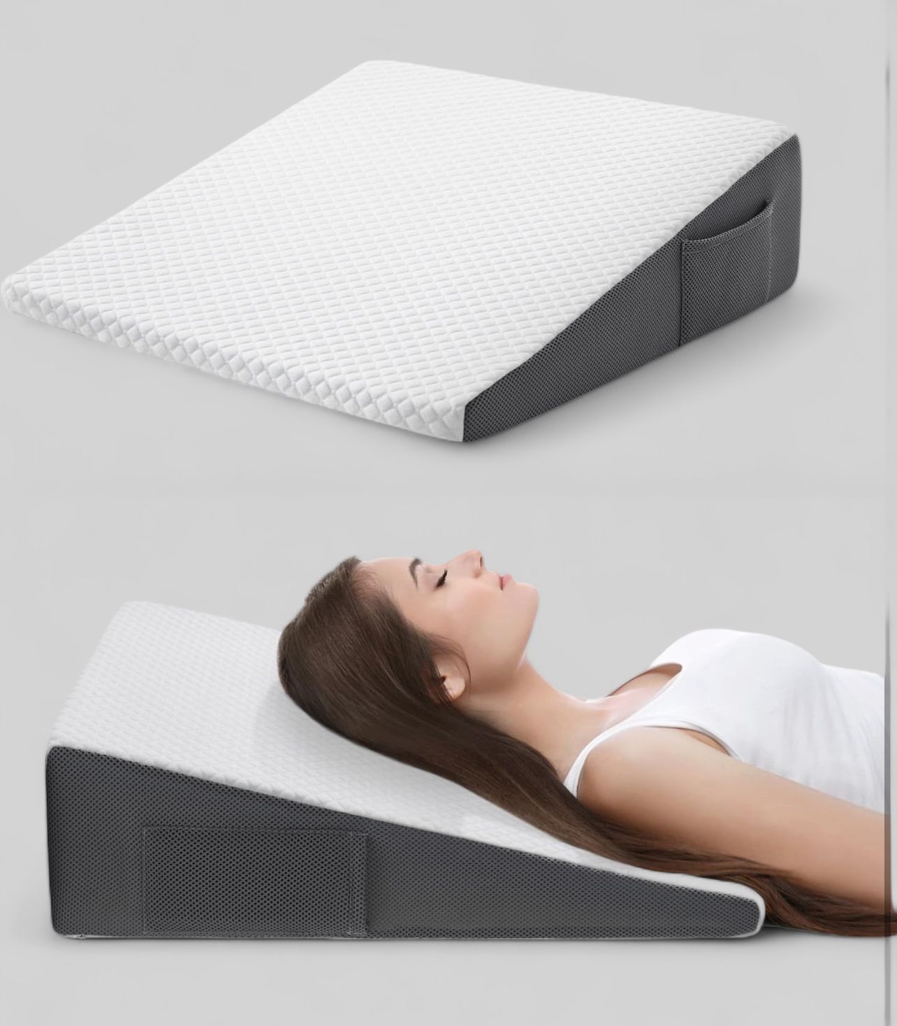 **Cozymaker 7.5" Bed Wedge Pillow - Optimal Support for Post-Surgery Recovery, Back Pain, GERD, and More**$25 OBO