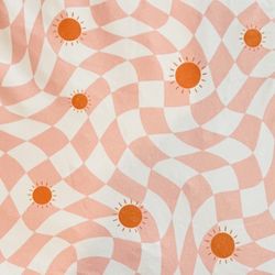 Sunshine Stretch Fabric By The Yard, Retro Fabric 