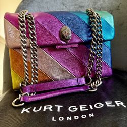 Kurt Geiger Metallic Rainbow Bag