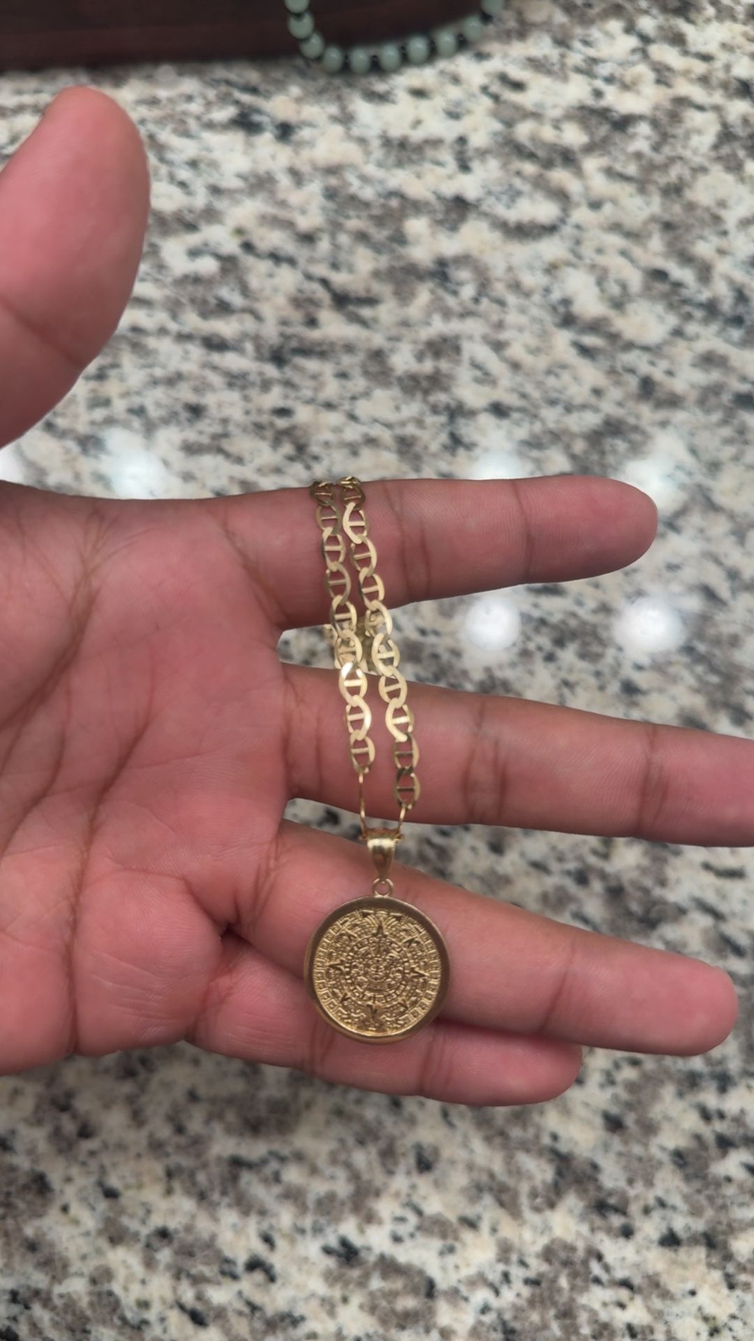 Gold Necklace And Pendant 