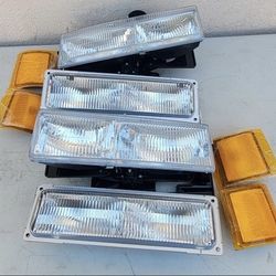 88-98 Chevrolet Gmc CK Headlights Luces Micas Calaveras Faros Faroles Focos Chevy Headlamps Obs