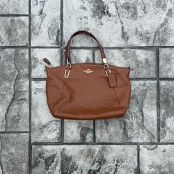 Coach Kelsey Satchel Purse Brown Leather